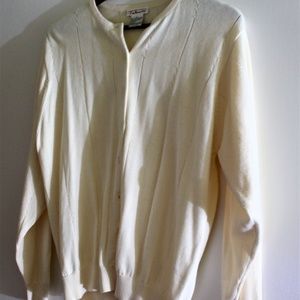 Talbots Women's Off White Cardigan Sweater